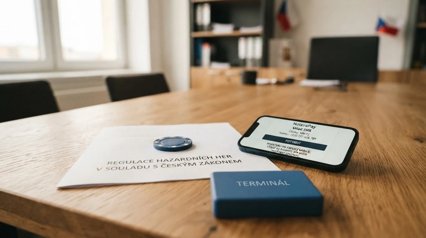 Symbol Ministerstva financí ČR vedle loga NeteraPay — schéma legální cesty SMS vkladu v českém prostředí