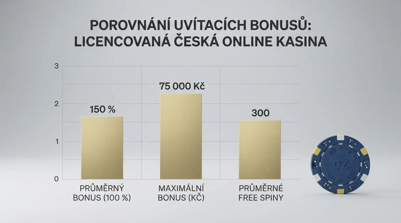 Srovnávací tabulka deseti českých licencovaných casin s uvítacími bonusy a minimálními vklady