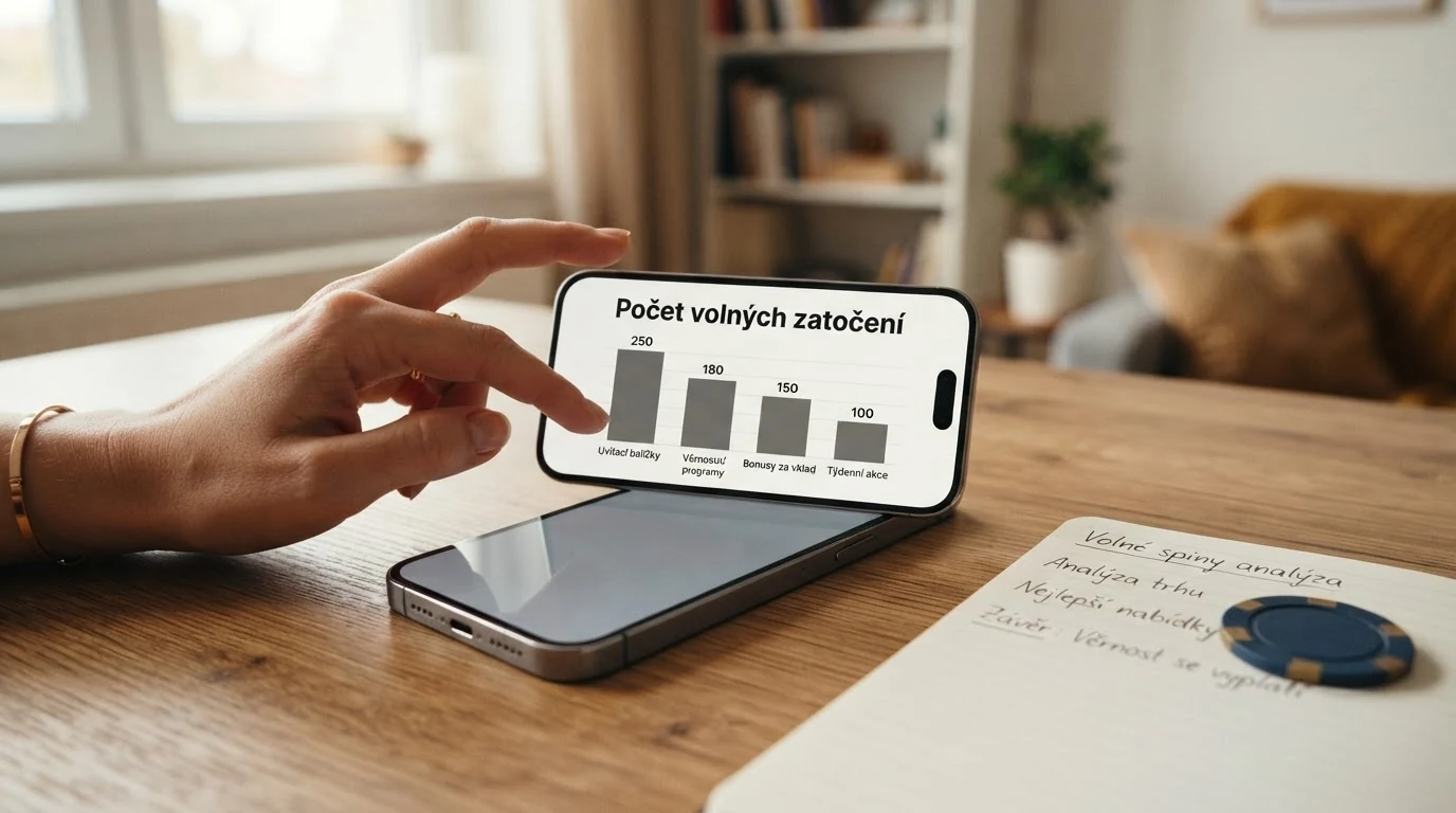 Srovnávací tabulka deseti českých online casin s nabídkou free spinových bonusů