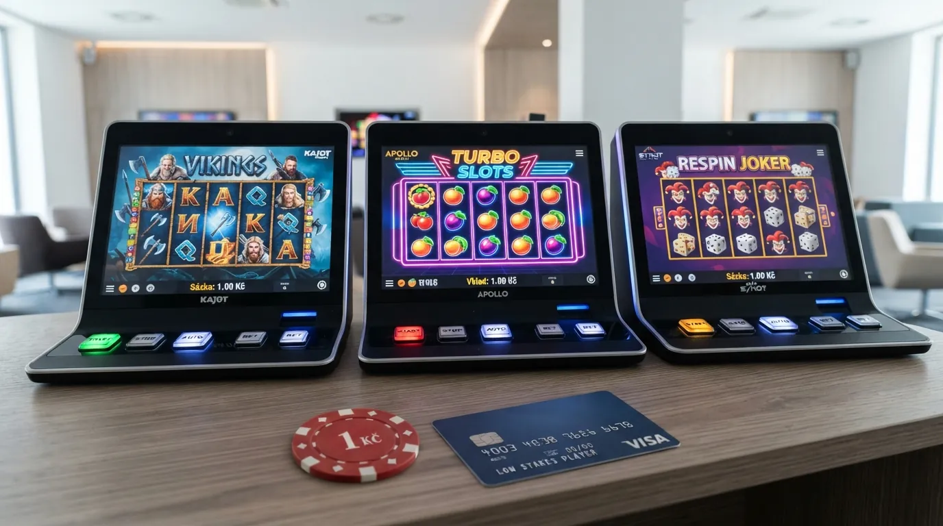 Výherní automaty v online casinu s viditelnou nízkou minimální sázkou na herním poli